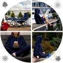 Bluzair Bluza Koc Hoodie Oversize Polska Granatowy