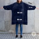 Bluzair Bluza Koc Hoodie Oversize Polska Granatowy