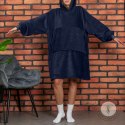 Bluzair Bluza Koc Hoodie Oversize Polska Granatowy