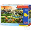 Puzzle układanka 100 elementów Świat Dinozaurów 6+ CASTORLAND