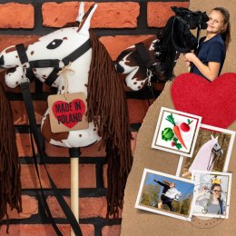 Hobby Horse Skippi A4 tarantowaty - biało brązowy - prezent dzień dziecka