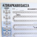 Zdrapka Biegacza prezent PLAKAT mapa maraton