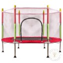 Trampolina do domu ogrodu dla dzieci siatka 140cm 55inch czerwona