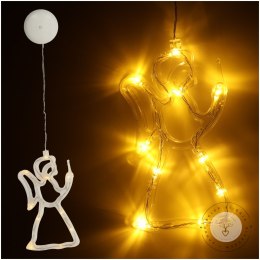 Lampki LED wisząca dekoracja świąteczna aniołek 49cm 10 LED