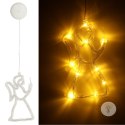 Lampki LED wisząca dekoracja świąteczna aniołek 49cm 10 LED