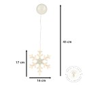 Lampki LED wisząca dekoracja świąteczna śnieżynka 45cm 10 LED