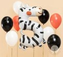 Balon foliowy urodzinowy cyfra "5" - Zebra 42x81 cm