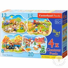 Puzzle 4w1 układanka Cztery Pory Roku 4+ CASTORLAND