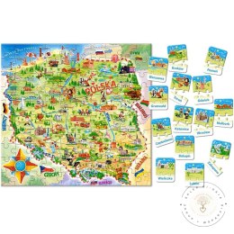 Puzzle edukacyjne układanka Mapa Polski 128 elementów 6+ CASTORLAND