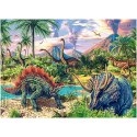 Puzzle układanka 120 elementów Dinozaury przy wulkanach 6+ CASTORLAND