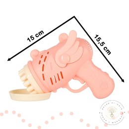 Pistolet do baniek mydlanych bańki mydlane ze skrzydłami różowy