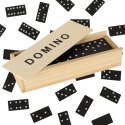 Domino drewniane klocki gra rodzinna + pudełko