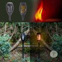 Lampy solarne ogrodowe pochodnie 12LED 4szt.