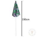 Parasol ogrodowy plażowy regulowany 150cm łamany liście