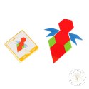 Puzzle drewniane układanka montessori kolorowa mozaika kształty 155 elementów