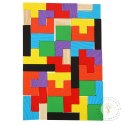 Puzzle drewniane układanka tetris klocki 40el.