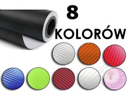 Folia rolka carbon 3D czerwona 1,27x28m