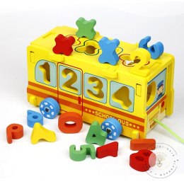 Autobus sorter z cyferkami puzzle