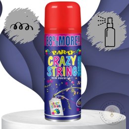 SERPENTYNA KONFETTI W SPRAYU NEON NA URODZINY IMPREZĘ CZERWONA 250 ML