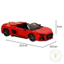 Samochód Rastar 93800 AUDI R8 Spyder 1:14 klocki 1440 el.